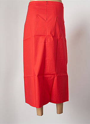 Jupe mi-longue coupe évasée rouge MALOKA femme