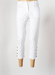 Pantacourt stretch taille normale blanc MALOKA femme