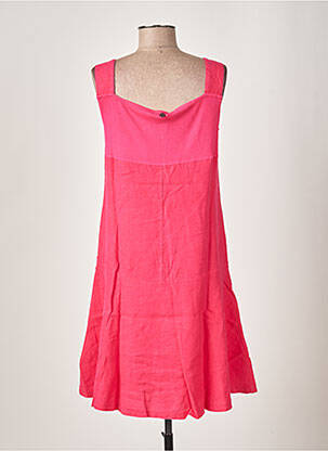 Robe mi-longue sans manche sans manche rose MALOKA femme