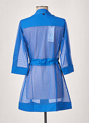 Veste kimono légère et transparente bleu MALOKA femme