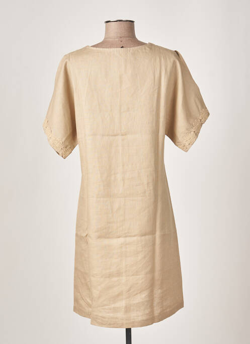 Robe mi-longue beige MALOKA pour femme