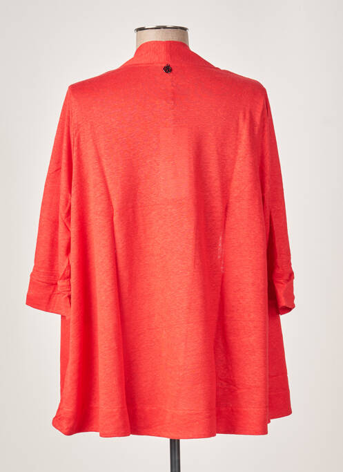 Gilet manches longues rouge MALOKA pour femme