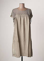 Robe mi-longue gris MALOKA pour femme seconde vue