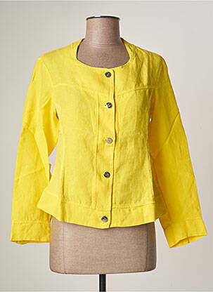 Veste casual col rond jaune MALOKA femme