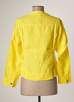 Veste casual col rond jaune MALOKA femme