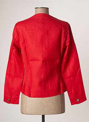 Veste casual col rond rouge MALOKA femme