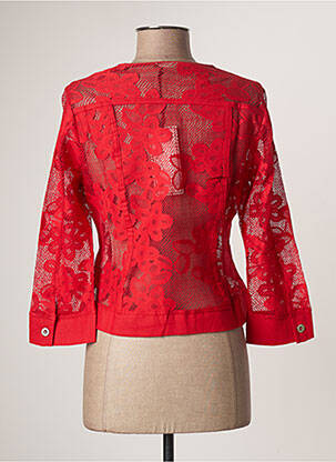 Veste casual col rond rouge MALOKA femme