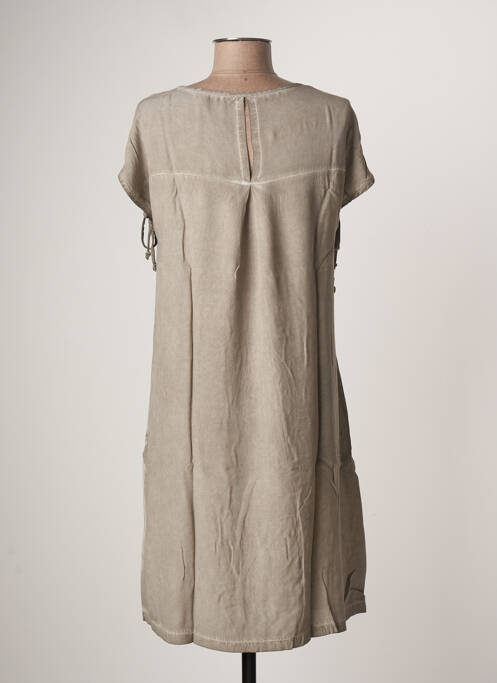 Robe mi-longue gris MALOKA pour femme