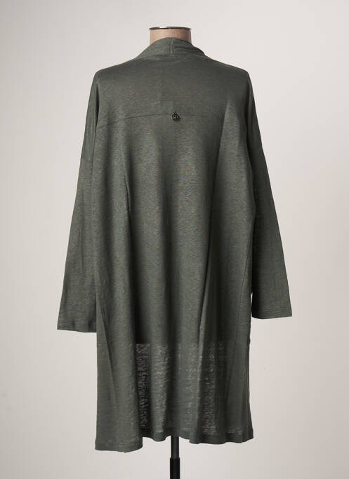 Gilet manches longues vert MALOKA pour femme