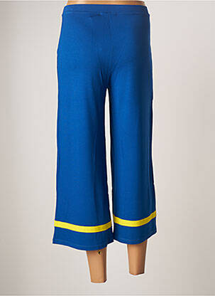 Pantacourt stretch taille normale bleu MALOKA femme