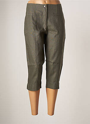 Pantacourt coupe droite taille normale vert MALOKA femme