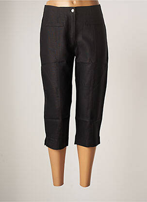 Pantacourt coupe droite taille normale noir MALOKA femme