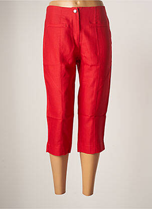 Pantacourt coupe droite taille normale rouge MALOKA femme
