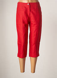 Pantacourt coupe droite taille normale rouge MALOKA femme