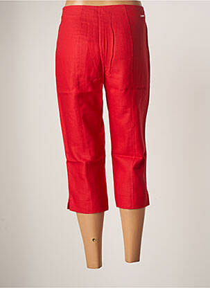Pantacourt coupe droite taille normale rouge MALOKA femme