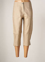Pantacourt coupe droite taille normale beige MALOKA femme