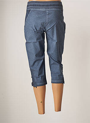 Pantacourt coupe droite taille normale bleu MALOKA femme