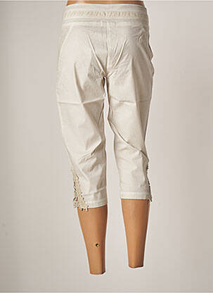 Pantacourt coupe droite taille normale beige MALOKA femme