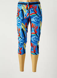 Pantacourt stretch taille normale bleu MALOKA femme