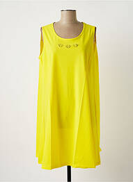 Robe courte sans manche sans manche jaune MALOKA femme