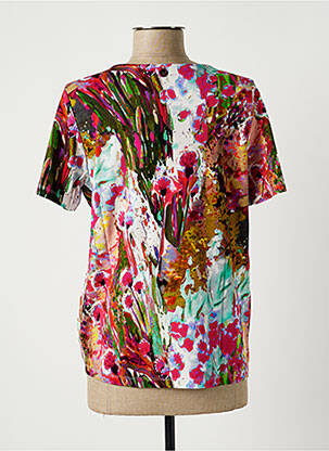 T-shirt imprimé fantaisie manches courtes rose MALOKA femme