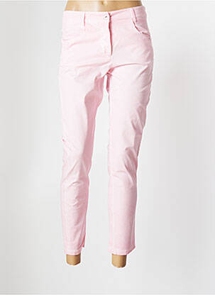 Pantalon slim broderie rivets taille normale rose MALOKA femme