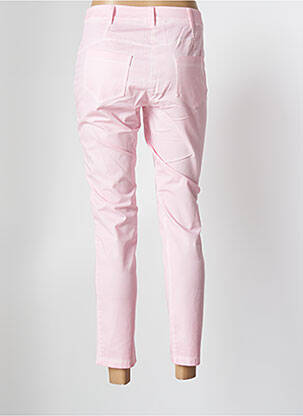 Pantalon slim broderie rivets taille normale rose MALOKA femme