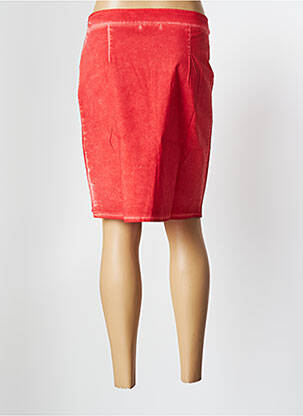 Jupe mi-longue fermeture zip latéral rouge MALOKA femme