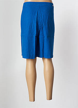 Bermuda coupe jupe culotte taille normale bleu MALOKA femme