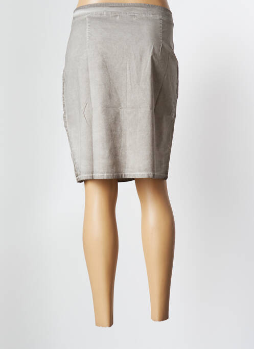 Jupe mi-longue gris MALOKA pour femme