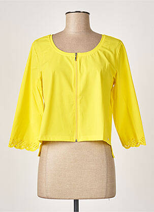 Veste casual col rond jaune MALOKA femme