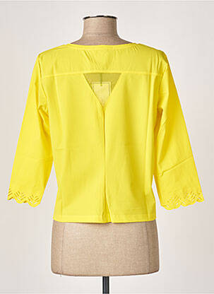 Veste casual col rond jaune MALOKA femme