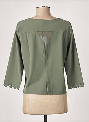 Veste casual col rond vert MALOKA femme