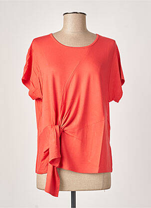 T-shirt stretch manches courtes rouge MALOKA femme