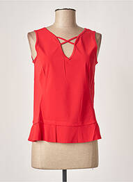 Top stretch sans manche rouge MALOKA femme