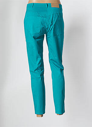Pantalon 7/8 stretch taille normale bleu MALOKA femme