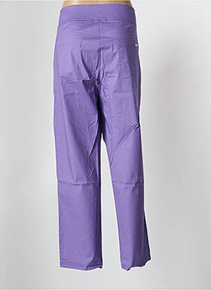 Pantalon 7/8 stretch taille normale violet MALOKA femme
