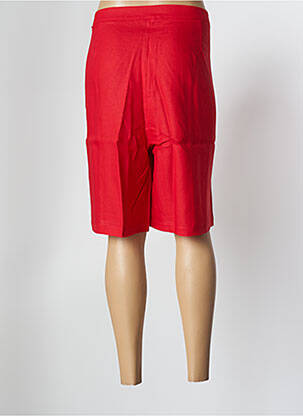 Bermuda tissage popeline taille normale rouge MALOKA femme