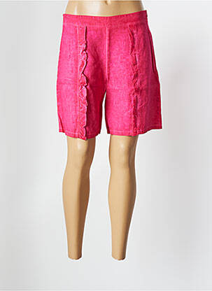 Bermuda tissage popeline taille normale rose MALOKA femme