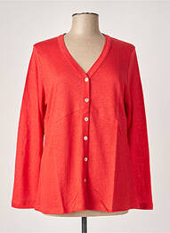 Gilet manches longues stretch rouge MALOKA femme