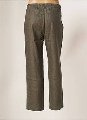 Pantalon droit taille élastique taille normale vert MALOKA femme