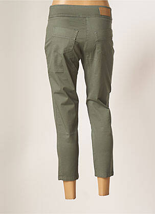 Pantacourt stretch taille normale vert MALOKA femme