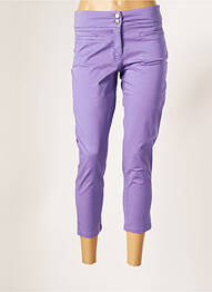 Pantacourt stretch taille normale violet MALOKA femme