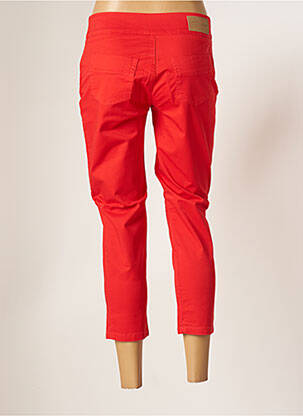Pantacourt stretch taille normale rouge MALOKA femme