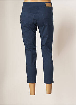 Pantacourt stretch taille normale bleu MALOKA femme