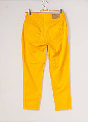 Pantacourt stretch taille normale jaune MALOKA femme