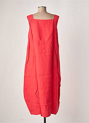 Robe mi-longue coupe cintrée rouge G!OZE femme