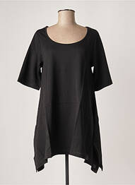 Robe courte manches courtes manches courtes noir G!OZE femme