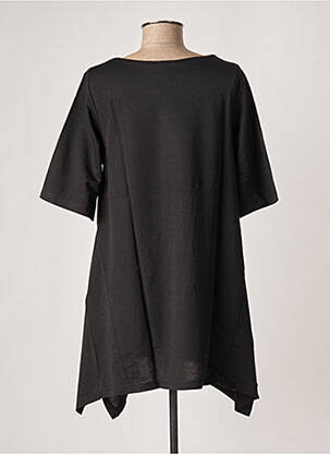 Robe courte manches courtes manches courtes noir G!OZE femme