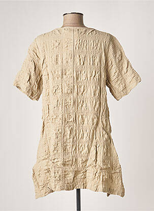 Robe courte manches courtes manches courtes beige G!OZE femme